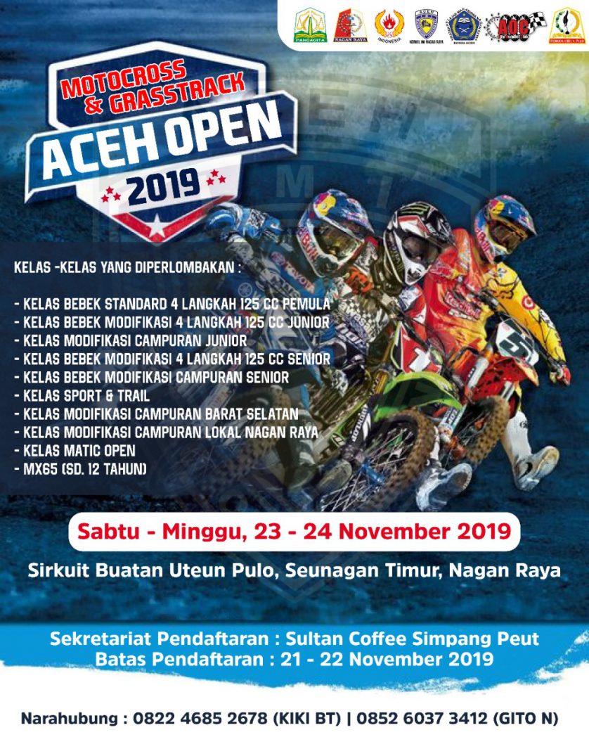 Nagan Raya Tuan Rumah Motocross dan Grasstrack Aceh 2019